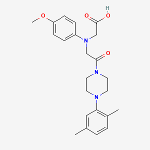 molecular formula C23H29N3O4 B1326867 [{2-[4-(2,5-二甲苯基)哌嗪-1-基]-2-氧代乙基}(4-甲氧基苯基)氨基]乙酸 CAS No. 1142205-53-5