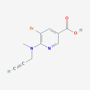 5-Bromo-6-[methyl(prop-2-yn-1-yl)amino]pyridine-3-carboxylic acid