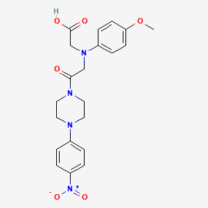 molecular formula C21H24N4O6 B1326868 ((4-Methoxyphenyl){2-[4-(4-nitrophenyl)piperazin-1-yl]-2-oxoethyl}amino)acetic acid CAS No. 1142205-55-7