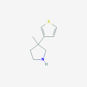 3-Methyl-3-(thiophen-3-YL)pyrrolidine