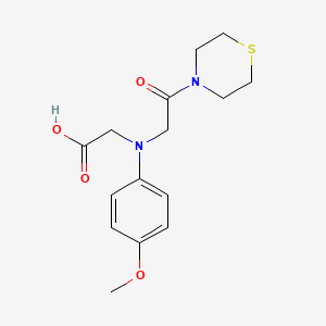 [(4-Methoxyphenyl)(2-oxo-2-thiomorpholin-4-ylethyl)amino]acetic acid