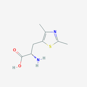 molecular formula C8H12N2O2S B13268738 (2S)-2-Amino-3-(dimethyl-1,3-thiazol-5-yl)propanoic acid 