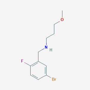 molecular formula C11H15BrFNO B13268746 [(5-Bromo-2-fluorophenyl)methyl](3-methoxypropyl)amine 