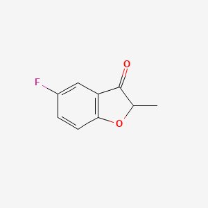 molecular formula C9H7FO2 B13268777 5-Fluoro-2-methyl-2,3-dihydro-1-benzofuran-3-one 