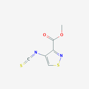 molecular formula C6H4N2O2S2 B13268784 Methyl 4-isothiocyanato-1,2-thiazole-3-carboxylate 