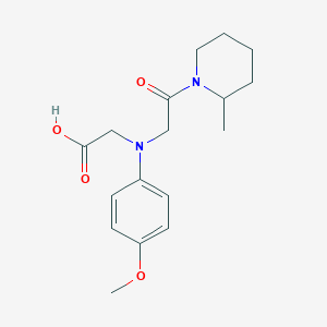 molecular formula C17H24N2O4 B1326881 {(4-Methoxyphenyl)[2-(2-methylpiperidin-1-yl)-2-oxoethyl]amino}acetic acid CAS No. 1142205-83-1