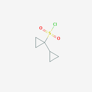 molecular formula C6H9ClO2S B13268822 1-Cyclopropylcyclopropane-1-sulfonyl chloride 