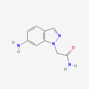 molecular formula C9H10N4O B13268829 2-(6-Amino-1H-indazol-1-YL)acetamide 