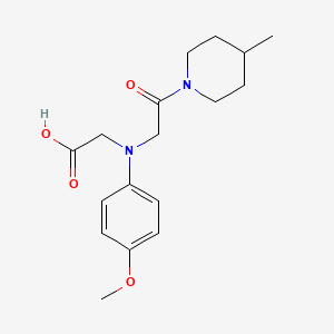 molecular formula C17H24N2O4 B1326883 {(4-Methoxyphenyl)[2-(4-methylpiperidin-1-yl)-2-oxoethyl]amino}acetic acid CAS No. 1142205-88-6