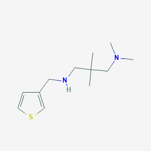 molecular formula C12H22N2S B13268879 [3-(Dimethylamino)-2,2-dimethylpropyl](thiophen-3-ylmethyl)amine 