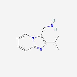 molecular formula C11H15N3 B13268913 [2-(Propan-2-yl)imidazo[1,2-a]pyridin-3-yl]methanamine 