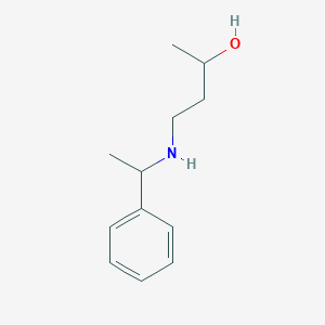 molecular formula C12H19NO B13268930 4-[(1-Phenylethyl)amino]butan-2-ol 