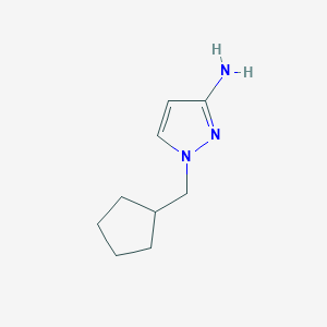 molecular formula C9H15N3 B13268975 1-(Cyclopentylmethyl)-1H-pyrazol-3-amine 