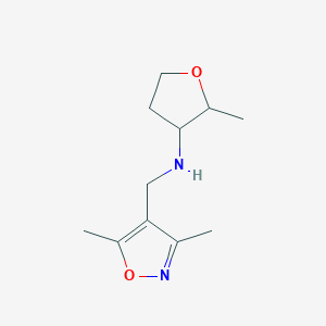 N-[(Dimethyl-1,2-oxazol-4-yl)methyl]-2-methyloxolan-3-amine