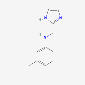 molecular formula C12H15N3 B13269063 N-(1H-imidazol-2-ylmethyl)-3,4-dimethylaniline 