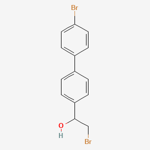 2-Bromo-1-[4-(4-bromophenyl)phenyl]ethan-1-ol