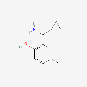 2-[Amino(cyclopropyl)methyl]-4-methylphenol