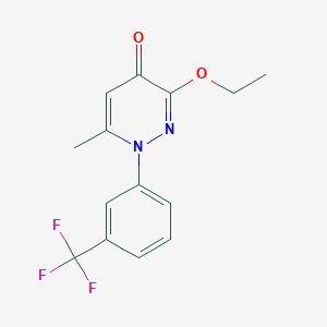 B132691 3-Ethoxy-6-methyl-1-(3-(trifluoromethyl)phenyl)-4(1H)-pyridazinone CAS No. 146824-77-3