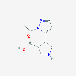 4-(1-Ethyl-1H-pyrazol-5-yl)pyrrolidine-3-carboxylic acid