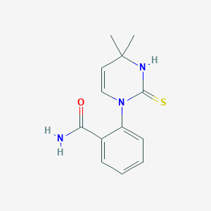 molecular formula C13H15N3OS B1326918 2-(2-Mercapto-4,4-dimethylpyrimidin-1(4H)-YL)-benzamide CAS No. 1142213-21-5