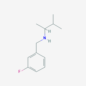 molecular formula C12H18FN B13269189 [(3-Fluorophenyl)methyl](3-methylbutan-2-yl)amine 