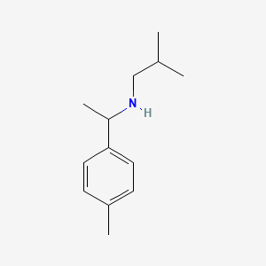 molecular formula C13H21N B13269210 [1-(4-Methylphenyl)ethyl](2-methylpropyl)amine 