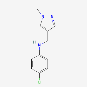 4-Chloro-N-[(1-methyl-1H-pyrazol-4-yl)methyl]aniline