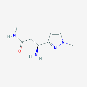 (3S)-3-Amino-3-(1-methyl-1H-pyrazol-3-yl)propanamide