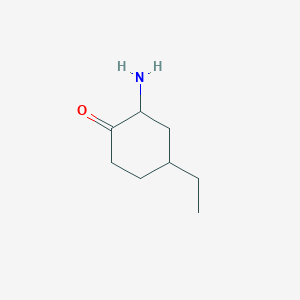 molecular formula C8H15NO B13269239 2-Amino-4-ethylcyclohexan-1-one 