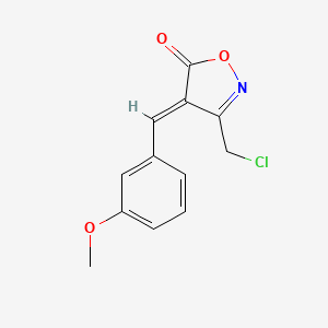 molecular formula C12H10ClNO3 B1326926 (4E)-3-(Chloromethyl)-4-(3-methoxybenzylidene)-isoxazol-5(4H)-one CAS No. 1142199-16-3