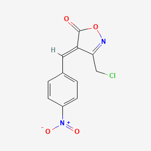 molecular formula C11H7ClN2O4 B1326929 (4E)-3-(Chloromethyl)-4-(4-nitrobenzylidene)-isoxazol-5(4H)-one CAS No. 1142199-30-1