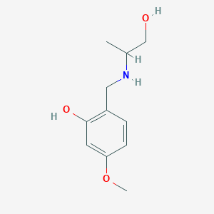 2-{[(1-Hydroxypropan-2-yl)amino]methyl}-5-methoxyphenol