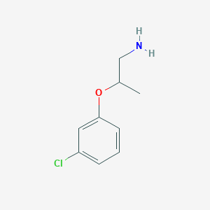 molecular formula C9H12ClNO B13269409 2-(3-Chloro-phenoxy)-propylamine 