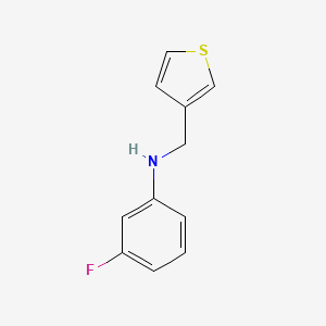 3-fluoro-N-(thiophen-3-ylmethyl)aniline