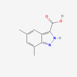 molecular formula C10H10N2O2 B13269483 5,7-Dimethyl-1H-indazole-3-carboxylic acid 