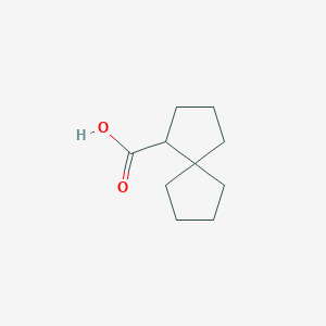 molecular formula C10H16O2 B13269498 Spiro[4.4]nonane-1-carboxylic acid 