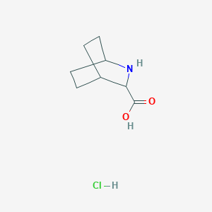 molecular formula C8H14ClNO2 B13269502 2-Azabicyclo[2.2.2]octane-3-carboxylic acid hydrochloride 