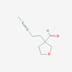 3-(Pent-3-yn-1-yl)oxolane-3-carbaldehyde