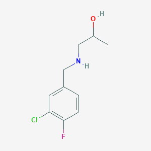 1-{[(3-Chloro-4-fluorophenyl)methyl]amino}propan-2-ol