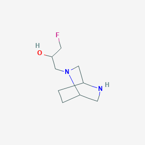 molecular formula C9H17FN2O B13269629 1-{2,5-Diazabicyclo[2.2.2]octan-2-yl}-3-fluoropropan-2-ol 