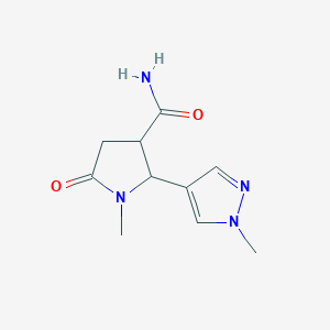 1-Methyl-2-(1-methyl-1H-pyrazol-4-yl)-5-oxopyrrolidine-3-carboxamide