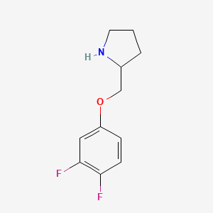 molecular formula C11H13F2NO B13269673 2-((3,4-Difluorophenoxy)methyl)pyrrolidine 