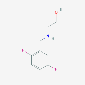 molecular formula C9H11F2NO B13269675 2-{[(2,5-Difluorophenyl)methyl]amino}ethan-1-ol 