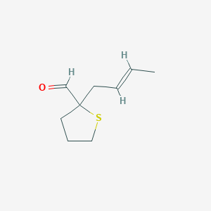 2-(But-2-en-1-yl)thiolane-2-carbaldehyde