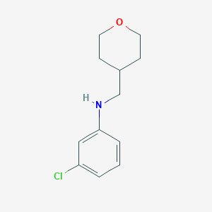 3-chloro-N-(oxan-4-ylmethyl)aniline