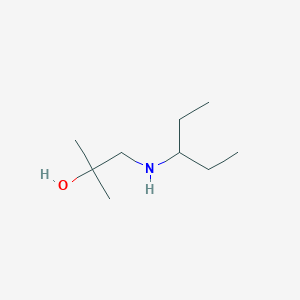 molecular formula C9H21NO B13269814 2-Methyl-1-(pentan-3-ylamino)propan-2-ol 