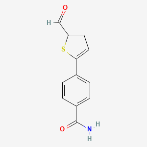 4-(5-Formylthiophen-2-YL)benzamide