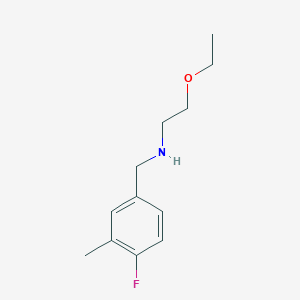 molecular formula C12H18FNO B13269851 (2-Ethoxyethyl)[(4-fluoro-3-methylphenyl)methyl]amine 