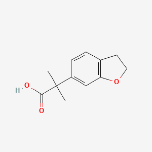 molecular formula C12H14O3 B13269925 2-(2,3-Dihydro-1-benzofuran-6-yl)-2-methylpropanoic acid 