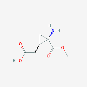 2-[(1S,2S)-2-Amino-2-(methoxycarbonyl)cyclopropyl]acetic acid